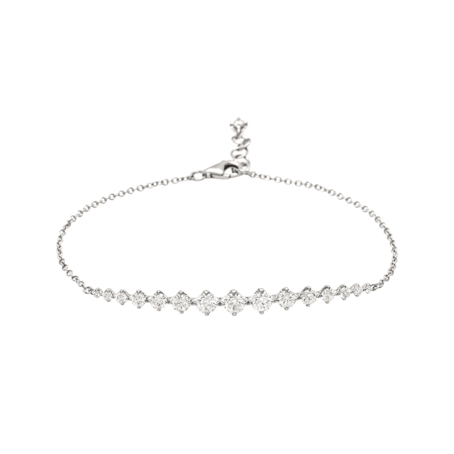 BRACCIALE LUCE IN ORO BIANCO E DIAMANTI TAGLIO BRILLANTE 1,36 CT